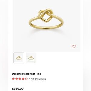 James Avery Gold Heart Knot Ring